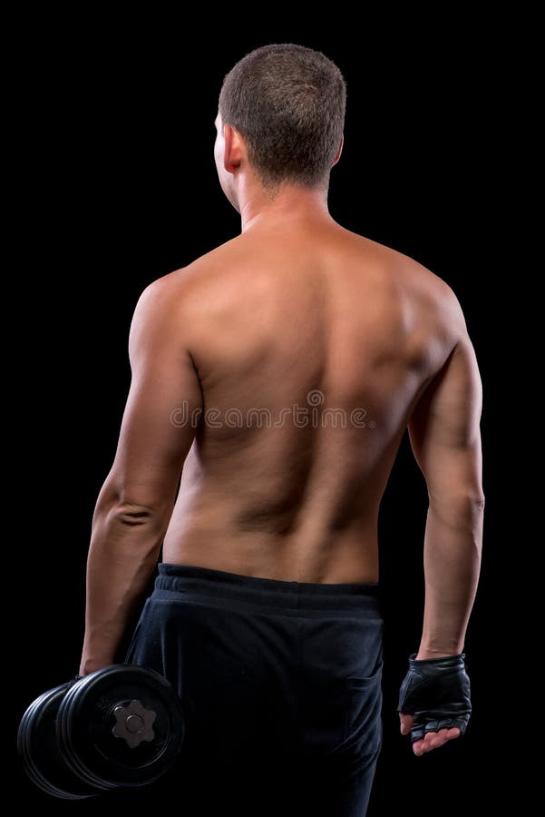 dumbbell lifts man stock from dreamstime